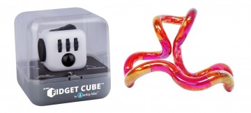 Tangle Gems Junior (Red Ruby) & Fidget Cube - Antsy Labs (Dice) - COMBO 2-Pack