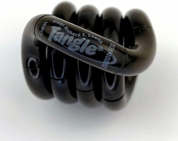 Tangle Classic Junior Solid Black - Genuine Fidget - Fidget Toy for Kids and Adults - The ultimate pocket-sized fidget toy