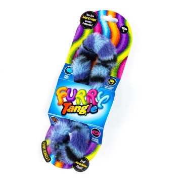 Tangle Furry Fidget - Purple Striped Furry Fidget - Furry Fidget Fidget Toys with Plush - Plush Fidget Toy