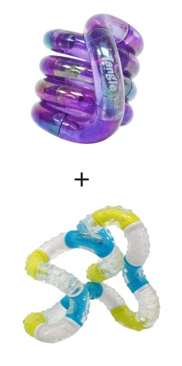 Tangle Gems Junior (Purple Amethyst) & Tangle Relax Therapy (BrainTools Imagine) - COMBO 2-Pack